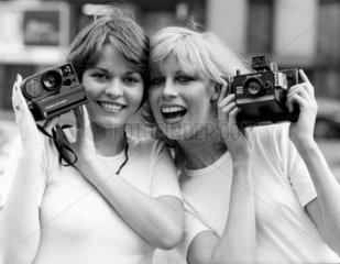 Models with Polaroid cameras  April 1979.