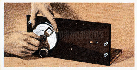 ‘How to build a two valve set’  No 5  Godfrey Philips cigarette card  1925.