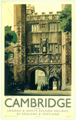'Cambridge - Trinity College'  LNER poster  1923-1947.