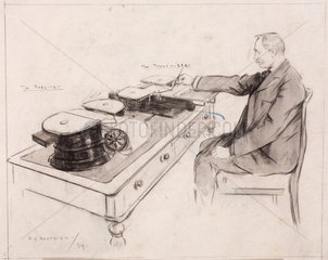 ‘Sending a message by telautograph’  1894.