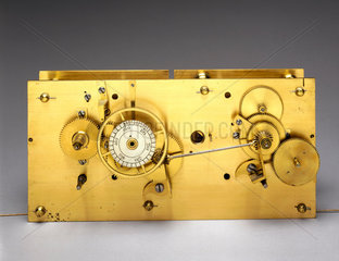 Cog mechanism from Vines’ clock showing solar and sidereal time  1836.