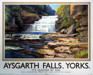 ‘Aysgarth Falls’  LNER poster  1923-1947.