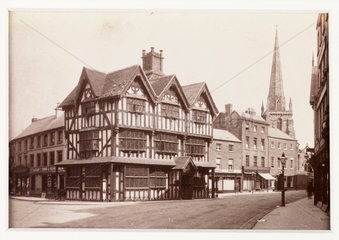 'Hereford  Old House in High Town'  c 1880.