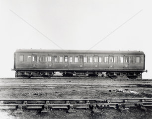 Third class railway carriage  early 20th century.