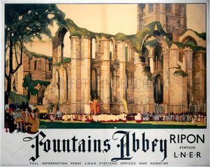 'Fountains Abbey'  LNER poster  1923-1947.