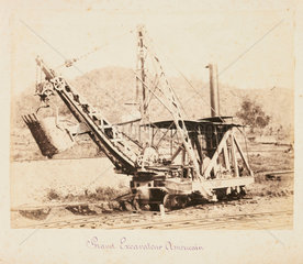 American earth-moving machine  c 1885.