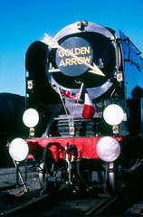 ‘Clan Line’ locomotive on the Golden Arrow cross-Channel boat train service.