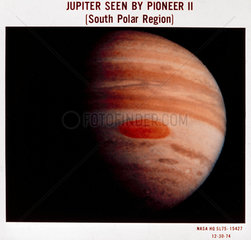 Jupiter photographed from Pioneer 11  1974.