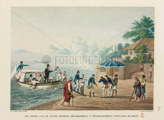 French explorers at the Portuguese settlement  Dili  Timor  1817-1820.