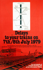 ‘Delays to your Trains’  poster  1979