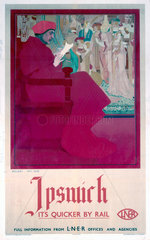 Ipswich  Suffolk  LNER poster  c 1930s.