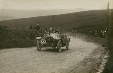 Darracq racing car  Waddington Fells  Lancashire  c 1912.