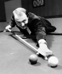 GLC leader Ken Livingstone playing snooker  September 1983.