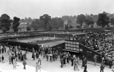 View of the courts at the Wimbledon  1932.