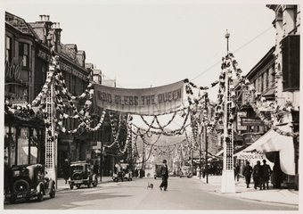 Coronation decorations in Harrogate  1937.