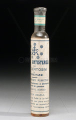 Bottle containing ‘anti-hysteria water’  Italy  1850-1920.