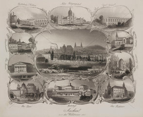 Views of Aachen  Germany  mid 19th century.