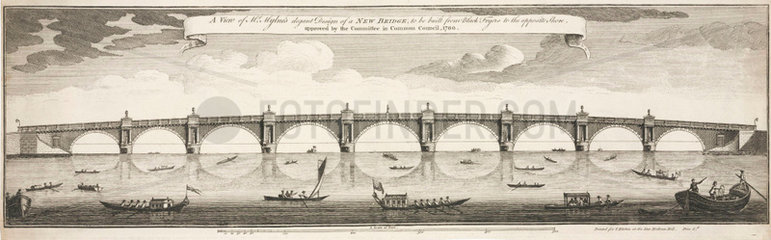 Design for Blackfriars Bridge  1760.