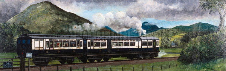 The Coniston Steam Motor Train on the Furness Railway  Cumbria  1910.