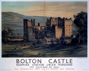 ‘Bolton Castle’  LNER poster  1923-1947.