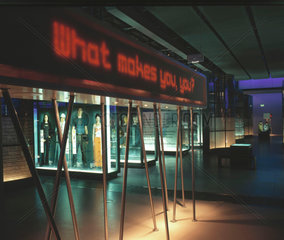 ‘What makes you  you?' message board in the Who am I? gallery  2000.