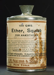 Bottle of ether  1891-1930.