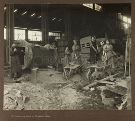 'At labouring work in Dressing Shop'  1915-1918.