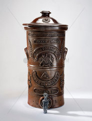 Patent moulded carbon water filter  late 19th-early 20th century.
