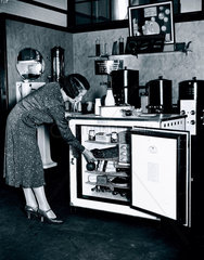 Demonstrating the latest Electrolux electrical goods  1 July 1931.