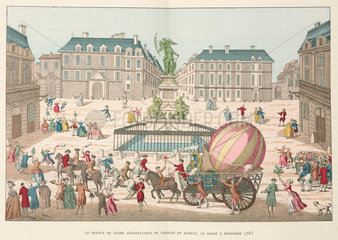 Return of Charles and Robert’s balloon  France  2 December 1783.