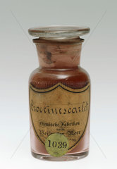 Synthetic scarlet colorant  c 1900.