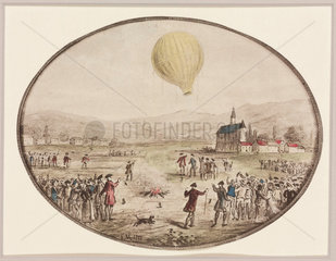 The first public balloon ascent  5 June 1783.