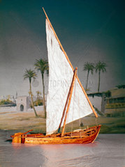 Egyptian cargo and ferry boat used on the Upper Nile  early 20th century.