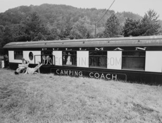 Pullman camping coach  Betws-y-Coed  Wales  28 July 1960.