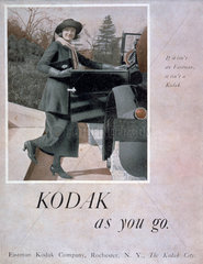 'Kodak as You Go'  advertisement for Kodak cameras  1910s.