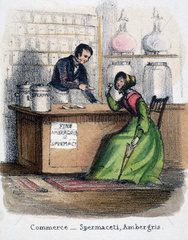 'Commerce - Spermaceti  Ambergris'  c 1845.