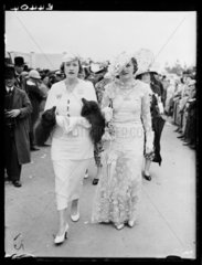 Two women attending Royal Ascot  1935.