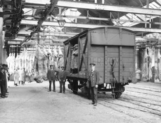 Warehouse at Birkenhead Docks  Merseyside  c 1924.