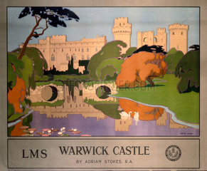‘Warwick Castle’  LMS poster  1924.