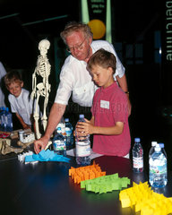 Demonstration of 'bio-glass' at the Science Museum  2001.