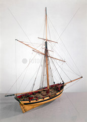 Naval cutter  c 1790.