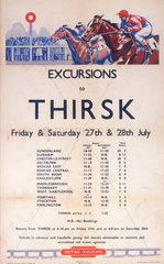 'Excursion to Thirsk'  BR poster  1950.