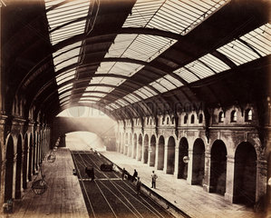 Bayswater Station  London  looking towards Kensington  c 1867.