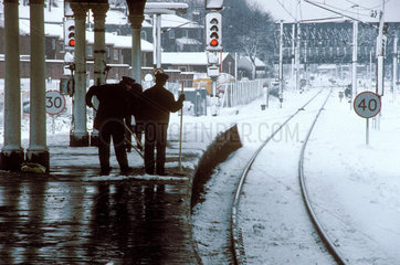 Snow at York Station  1991.