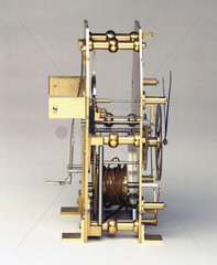 Clock movement from Shelton’s regulator clock  1768-1769.