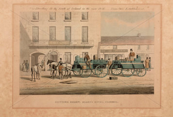 ‘Getting Ready  Hearn’s Hotel  Clonmel’  Ireland  1856.