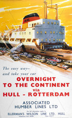‘Overnight to the Continent’  BR poster  1961.