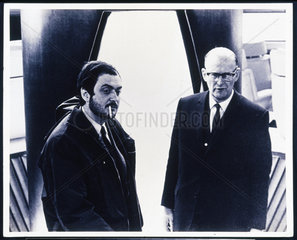 Arthur C Clarke with Stanley Kubrick.