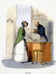 'Gloves'  c 1845.