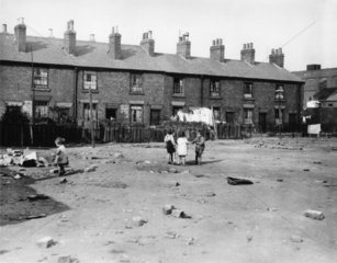 Slum houses in Derby  18 October 1937.